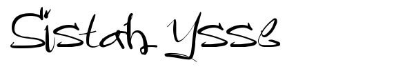 Sistah Ysse font preview